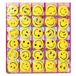 GAJUS 4 cm Smiley Emoji Colourful Expressions Button Pins Badge Brooch - Set of 30 - Birthday, Office and Theme Party