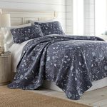 Southshore Fine Living, Inc. The Secret Meadow Collection Quilt 3 Piece Set, King/California King, Blue
