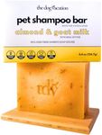 The Dog Vacation - Organic and Natural Pet Shampoo Bar, Shampoo for Dogs and Cats, for Puppies, Fragrance Free, Eco-Friendly, Gentle, Extra Moisturizing for Shiny Coat - Almond and Goat Milk 4.4 Oz