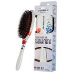 Denman Boar Bristle Hair Brush – Smoothing & Shine Enhancing Brush for All Hair Types, Hairbrush for Women & Men, D81M Floral Fantasy