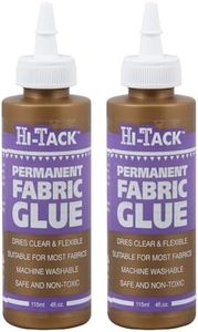 HI-TACK Fabric Glue 2 Pack - 115ml High-Performance, Non-Toxic Adhesive for Fabrics, Leather, Sheepskin & Denim – Easy to Apply, Permanent Bond, Washable & Safe