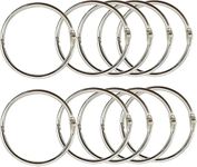 5CM Large Binder Rings 15 Pack 2 Inch 50mm Diameter Book Loose Leaf Binder Rings Key Keychain Rings (50mm-15Pack)