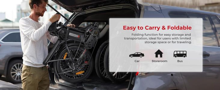 SAMEBIKE Foldable Electric Bike for Adults