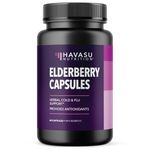 Elderberry Capsules 1600mg | Cold and Flu Relief | Sambucol Black Elderberry Extract, Vitamin C & Zinc | Immune Booster for Adults | Cough, Fever & Sore Throat Support with Antioxidants | Vegan 60ct