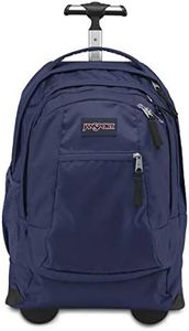 JanSport Driver 8 Rolling Backpack - Wheeled Travel Bag with 15-Inch Laptop Sleeve, One Size, Navy