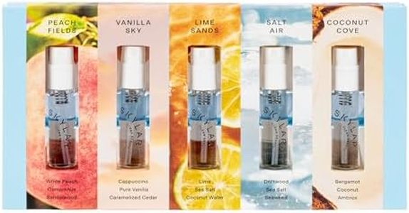 Skylar Perfume Discovery spray Sampler Set - Peach Fields, Vanilla Sky, Lime Sands, Salt Air, Coconut Cove - Hypoallergenic & Clean Perfume for Women & Men - 5 1.5mL