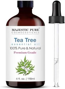 MAJESTIC PURE Tea Tree Essential Oil | 100% Pure and Natural Tea Tree Oil | Premium Grade Essential Oils for Hair Care, Home Diffusers, Skin, Aromatherapy, Massage and Humidifiers | 4 Fl Oz