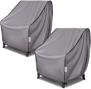 VARIETYFACE Outdoor Furniture Covers,29W x 30D x 36H inches,Patio Chair Covers Waterproof, Lawn Furniture Covers Outdoor 2 Pack Grey