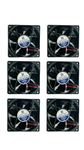 PACK OF 6 - CPU Cooling Fan Cooler, 3-Inch Round, 12V DC, 80 * 80 * 25MM Black