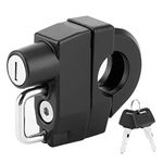 Yctze Motorcycle Helmet Lock,Metal Anti‑Theft Lock with 2 Keys Riding Accessory Universal for 22mm/0.9in Handlebars