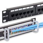 iwillink 24 Port Patch Panel, Cat6 Patch Panel, RJ45 Keystone Network Patch Panel Rackmount or Wall Mount for Gigabit Network Switch and Other Ethernet Devices