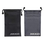 JAKAGO 2 Pack Cell Phone Storage Bag Soft Microfiber Glasses Sleeve Pouch Waterproof Sunglasses Bag Electronic Gadgets Case Cover with Drawstring Closure for Cleaning