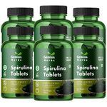 Genius Herbs Spirulina Tablets 500 mg Serves 2000 mg Per day | Supports Immune System | Boosts your Immunity | 180 no.s 45 days supply (Pack of 6)