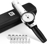NEWTRY Dial Torque Wrench with Sockets Set (4-14mm), 1-10N.m Dial Indicator Torque Wrench, Precision Torque Meter, 1/4 inch pound Dial Torque Wrench Torque Force Tester