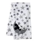 Lambs & Ivy Mickey Mouse Baby Blanket, White, 30x40 Inch (Pack of 1)