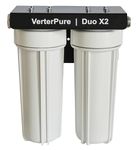 VerterPure Duo X2 Water Filtration System, 2 NSF Filters, 3/4Inch Lead-Free Stainless Steel Fittings, Leak-Free Structure, Heavy Duty Mounting Bracket, Sturdy Construction for RV Boats Camping