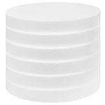 Belle Vous Craft Foam Circles (6 Pack) - 20cm / 8 Inches Diameter, 2.5cm / 1 Inch Thick - Round Polystyrene Foam Discs for Modelling, School Projects, Sculptures, Floral Arrangements, Arts and Crafts