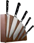 Messermeister Meridian Elite 6-Piece Magnet Block Set - Includes Chef’s, Scalloped Offset, Santoku, Utility & Paring Knife + Magnet Block