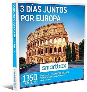 Smartbox - Caja Regalo 3 días Juntos por Europa - Idea de Regalo Original - 2 Noches con Desayuno o 2 Noches para 2 Personas
