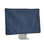 kwmobile Dust Cover for 27-28" Monitor - Linen Monitor Display Protector - Protect Your Computer Screen - Blue Grey