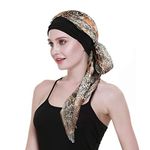 Ladies Chemo Turban Hats Beanie Scarf Cancer Headwear For Hair Loss Patients