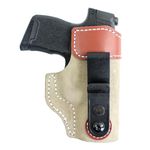 Desantis 106NA8JZ0 Sof-Tuck Inside The Pant Holster, Fits Sig P365, Right Hand, Tan Leather