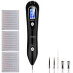 Skin Tags Remover Pen, VOONEEN Mole Remover with 9 Strength Levels &LED Spotlight, Portable Rechargeable Skin Tag Removal Pen for Wart, Freckle, Nevus, Dark Spot and Small Tattoo (Black)