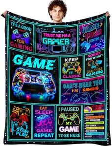 Gamer Blanket Ultra Soft Flannel Gamer Throw Blankets Gamer Lovers Merch Stuff Gifts for Gamers Men Boys 80"X60"