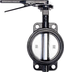 IrrigationKing RKLO6 Cast Iron Butterfly Valve, Lever Style, EPDM, Black, 6"