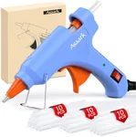 Assark Glue Gun, Mini Hot Glue Gun Kit with 30 Glue Sticks for School Crafts DIY Arts Quick Home Repairs, 20W (Blue)