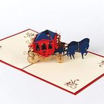 Lovecraft Beautiful Greeting Cards | 3D Popup Greeting Cards for Boyfriend, Girlfriend, Husband, Wife, Friend, Family, Brother, Sister | Handmade Wedding Wishes Chariot Greeting Cards