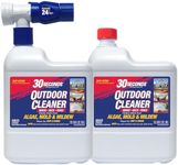 30 SECONDS Outdoor Cleaner 2 Pack with Hose End Sprayer - Cleans Stains from Algae, Mold and Mildew on Vinyl Siding, Deck, Patio, Brick and More