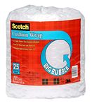 Scotch Big Bubble Cushion Wrap, 12 in x 25 ft, 1 Roll/Pack (BB7912-25-ESF) Transparent.