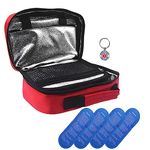 Diabetic Insulin Cooler Travel Case Portable Medicine Travel Bag Waterproof with 4 Medical Ice Packs Diabetes Organizer Medication Insulated Cooling Bags