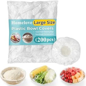 Homelove 200pcs Bowl Covers Bread Proofing - Large Plastic Wrap for Food Sourdough Bread Baking Rising Elastic Reusable Plate Covers Outdoor Food Fresh Keeping Bags Shower Cap Hair Deep Conditioning