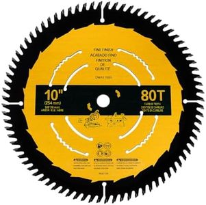 80 T 10 in Table Saw Blade, Compatible with DEWALT Table Saw Blade Dwa11080, Finishing 10 in Table Saw Blade, Wood Cutting,Finishing 10in Table Saw Blade