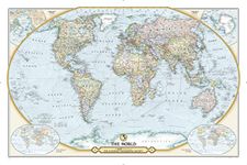 National Geographic Society 125th Anniversary World Wall Map - 46 x 30.5 inches - Art Quality Print