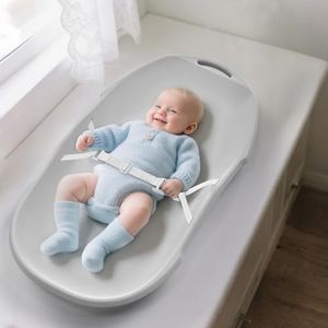 Widitn Baby Changing Pad, Soft & Wipe-Clean Changing Pad with Strap, EVA Waterproof Changing Table Pads for Dresser Top, Non-Slip Bottom, Lightweight, 30”×16”