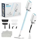 Steam Cleaner, 6 in1 Rotated Steam Mop Cleaner with 2 Modes, 2 Microfiber Pads, 400ML Removable Tank, 23FT Power Cable, Detachable Steam Mops for Floor, Laminate Floor, Tiles Cleaning (Ice Blue)