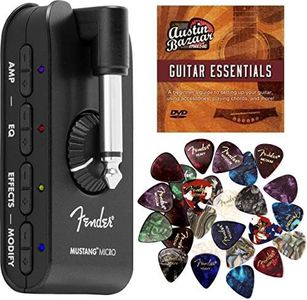 Fender Mustang Micro Personal Guitar Amplifier Bundle with Picks and Austin Bazaar Instructional DVD