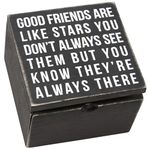 Primitives By Kathy Classic Hinged Box, Good Friends are Like Stars