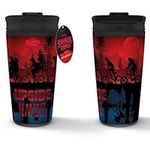 Stranger Things Travel Mug (Upside Down Design) 16oz Metal Insulated Travel Coffee Mug, Travel Cup, Travel Coffee Cup & Stranger Things Gifts - Official Stranger Things Merchandise