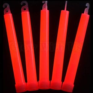 Glow Sticks Bulk Wholesale 25 6” Industrial Grade Red Light Sticks. Bright Color Glow 12-14 Hrs Safety Glow Stick with 3-year Shelf Life Glow With Us Brand