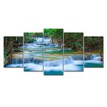 Wieco Art Forest Mountain Modern Giclee Canvas Print Artwork Landscape Wall Art for Home and Office Decor