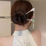 2PCS Metal Flower Hairpins Hair Stick Fork Sticks French Hair Pin Buns Hair Accessories for Women Girls