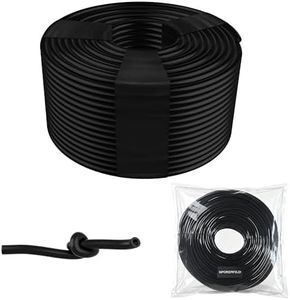 SPONDWILD 400 Ft 1/4 Inch Blank Distribution Tubing - UV Protected Flexible Black Drip Hose, Universal for Garden, Potted Plants & Veggie Beds, Fits Standard Drip Components