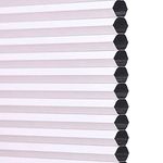 Honeycomb Blinds for Windows,Blackout Cellular Shades 55cm 60cm 65cm 70cm 75cm 80cm 90cm 95cm,White Honeycomb Pleated Blinds Thermal,Cellular Pleated Shades for Home Office,W×H-55x100cm/21.7 * 39.4in