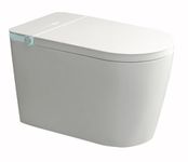 GIVMORE BATHWARE | LUXURY SMART TOILET WITH REMOTE CONTROL HEAT SEAT, LED SCREEN & NIGHT LIGHT, FOOT SENSE FLUSH, BIDET WASH & WARM DRYER WITH SOFT CLOSE LID FOR MODERN BATHROOM(H870-700x410x440mm)