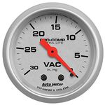 Auto Meter 4384 Ultra-Lite 2-1/16" 30 in. Hg Mechanical Vacuum Gauge