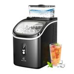 Kilig S01M Countertop Instant Clear Ice Maker Machine 16 Pcs/8-15 mins with two Litre Water Tank, 15 Kg/Day, Self - Cleaning Function & Self Timer Home/Kitchen/Office/Party - Black